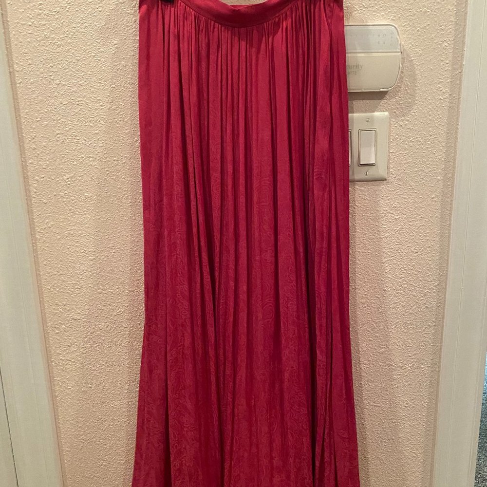 Anthropologie Akemi+Kim pink silk skirt